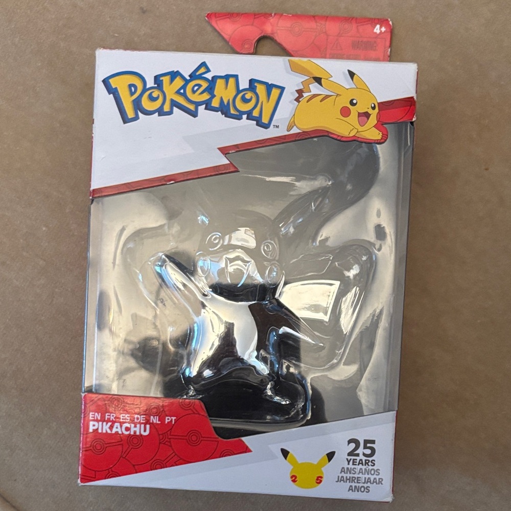 Pokemon Pikachu Black and Silver Figure